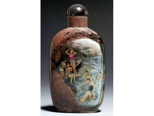 水晶内画作品