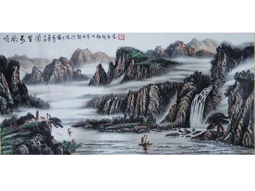 戴吉阳山水国画作品