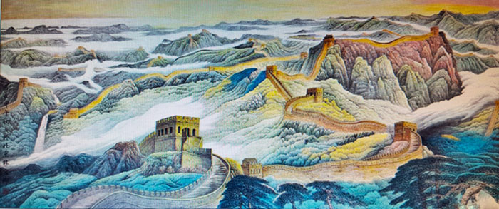 戴吉阳的国画长城作品
