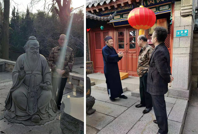 戴吉阳在崂山采风。