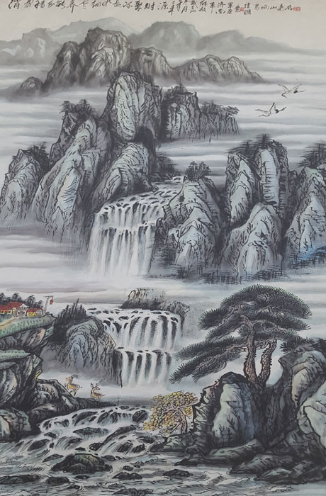 戴吉阳的国画长城作品