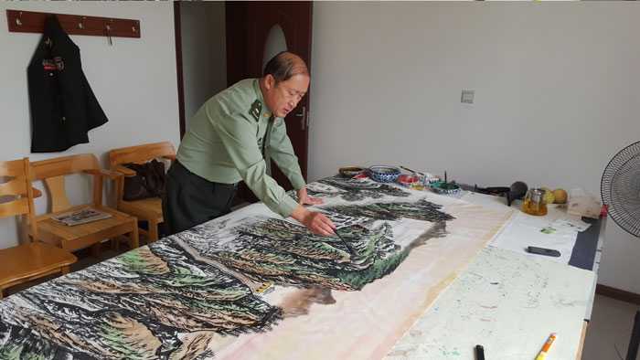 戴吉阳的国画长城作品