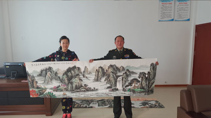戴吉阳的国画长城作品