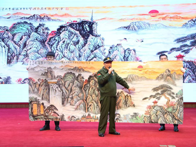 戴吉阳在南京市金箔集团参加林散之艺术广场庆典活动